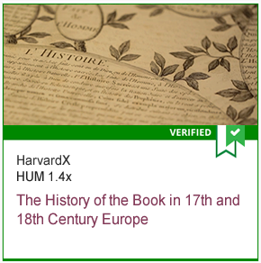 HUM 1.4x The History of the Book in 17th and 18th Century Europe