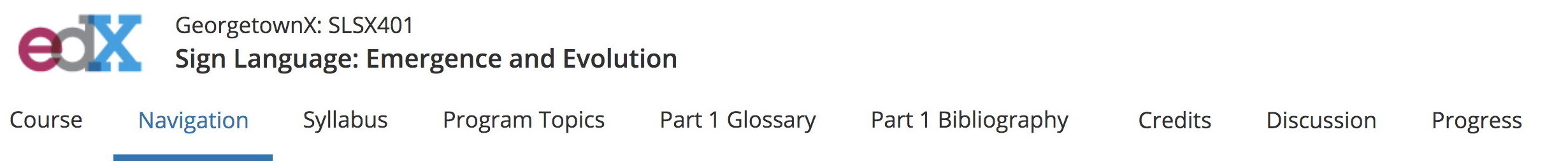 top navigation bar