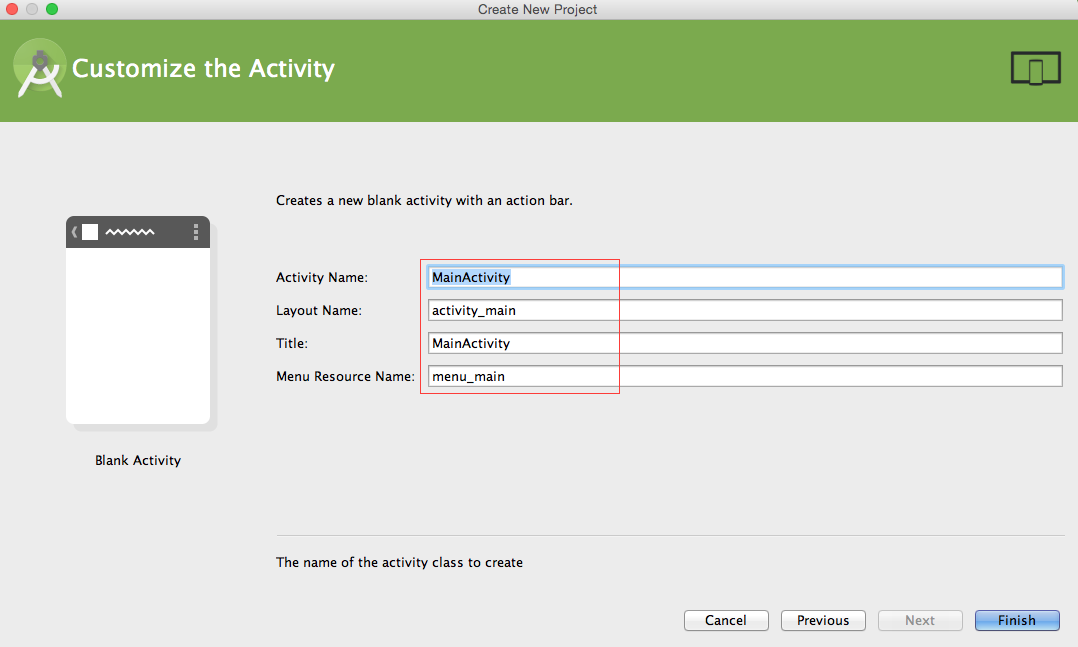 Customize the Activity