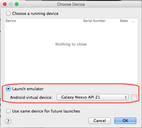 Choose Device