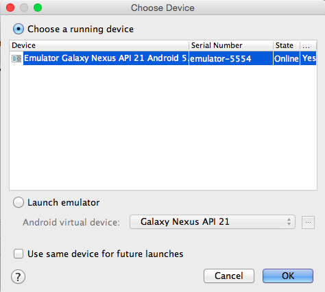 Choose Device