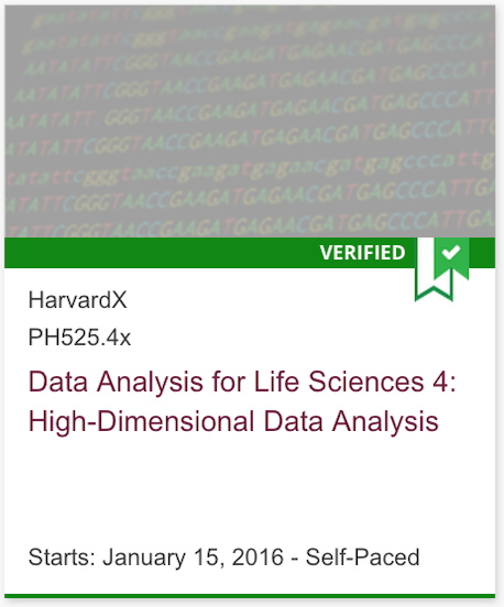 Data Analysis for Life Sciences 4: High-Dimensional Data Analysis