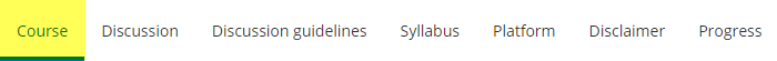 Course tab highlighted in the horizontal menu
