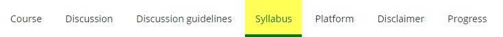 Syllabus highlighted in the horizontal menu