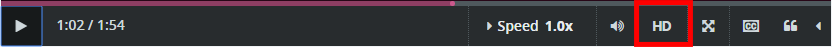HD button in grey (not active)