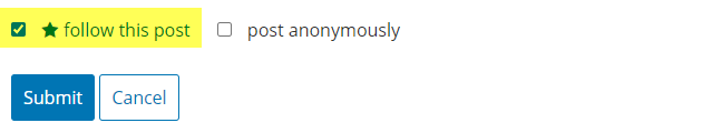 You can follow your own post