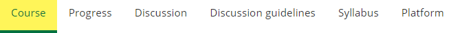 Course tab highlighted in the horizontal menu
