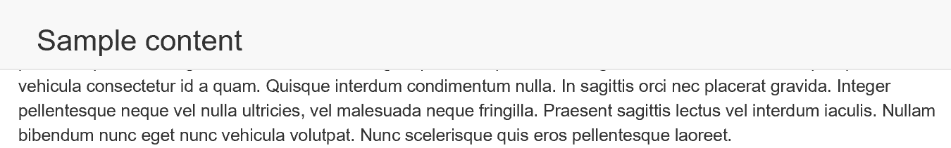 Fixed navbar, without proper padding. The navbar overlaps the content below.