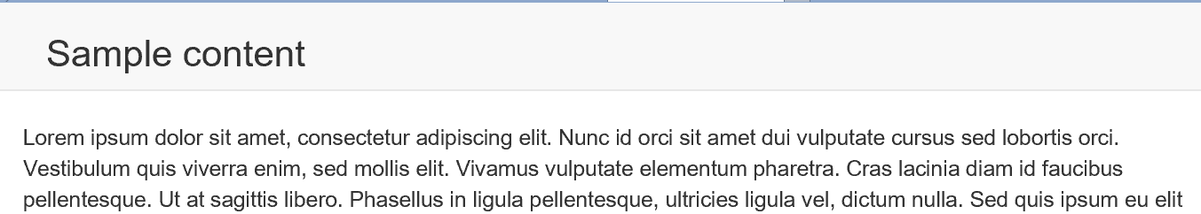 An example of a static navbar