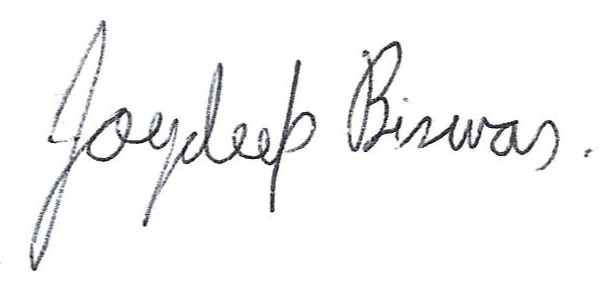 Dr. Joydeep Biswas