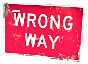 Going the wrong way