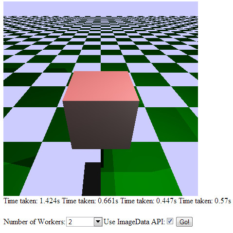 ray tracer with web workers