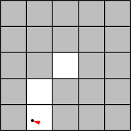 Robot pos. at t=3 robot position at t=3
