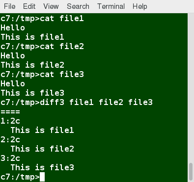 Using diff3