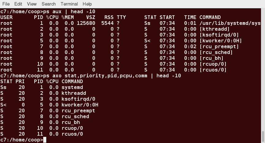 The ps Command (BSD Style)