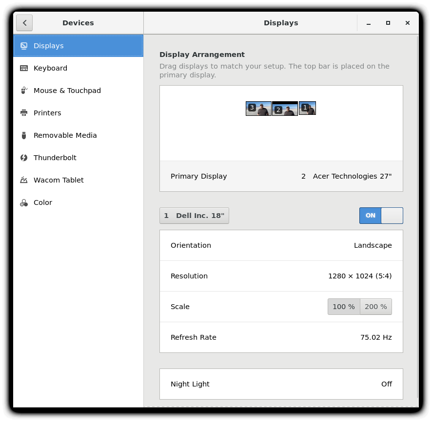 Setting the Resolution and Configuring Multiple Screens