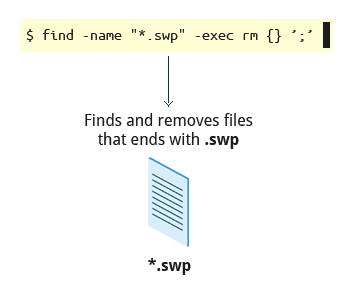 Finding and Removing Files that Ends with .swp